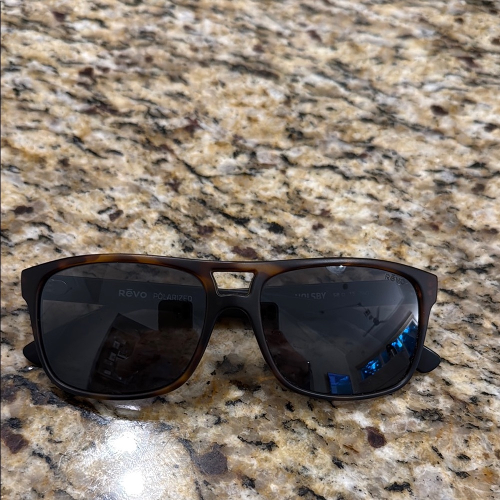 Revo Polarized Sunglasses with Black and Brown Frame